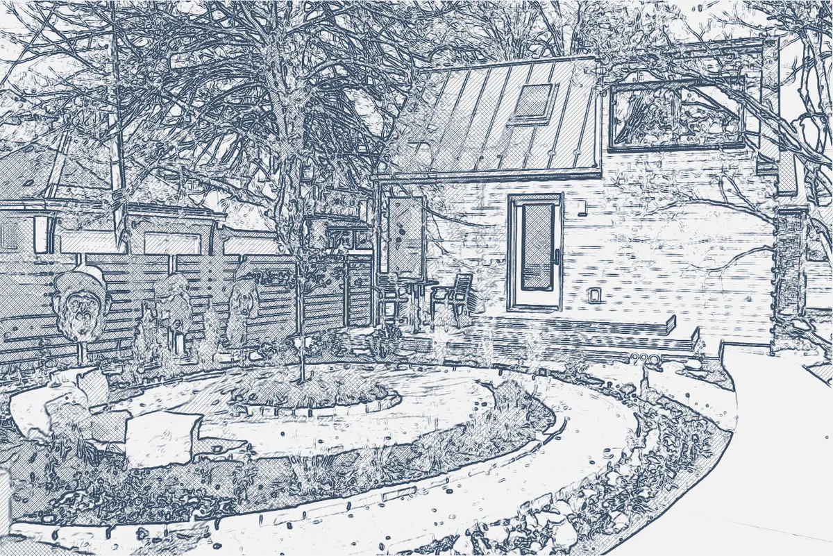 Pencil sketch of Codex Home